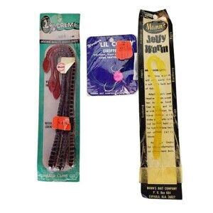 Vintage Fishing Lures Manns Creme Lil Corky Drifter Worms Bait Hook Lot NEW